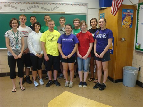 Students in Mrs. Draiss' math/calculus class.