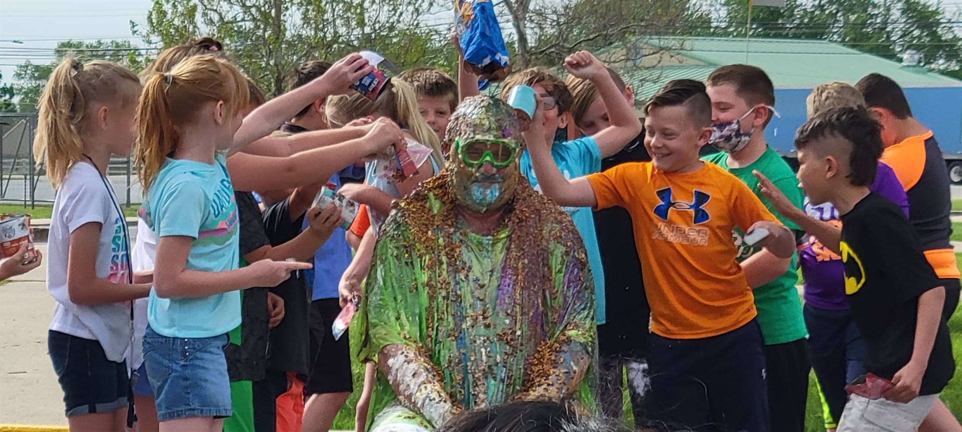 Mr. Ahrens got slimed!