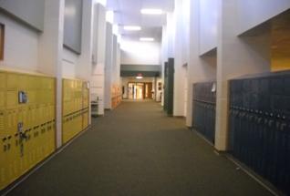 Add-on Hallway to newer section of the building.